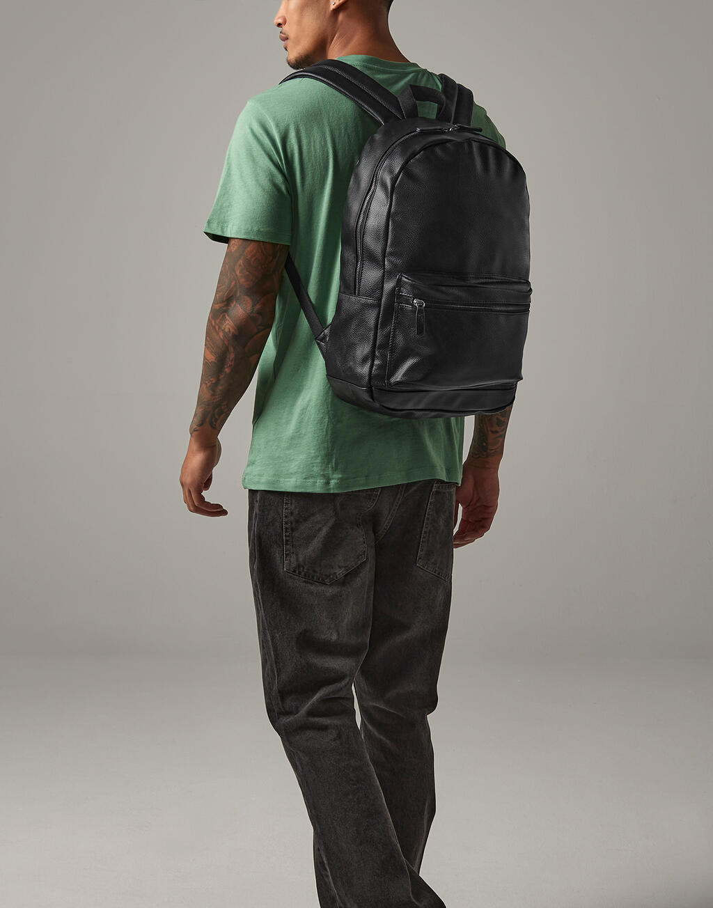 Faux Leather Fashion Backpack