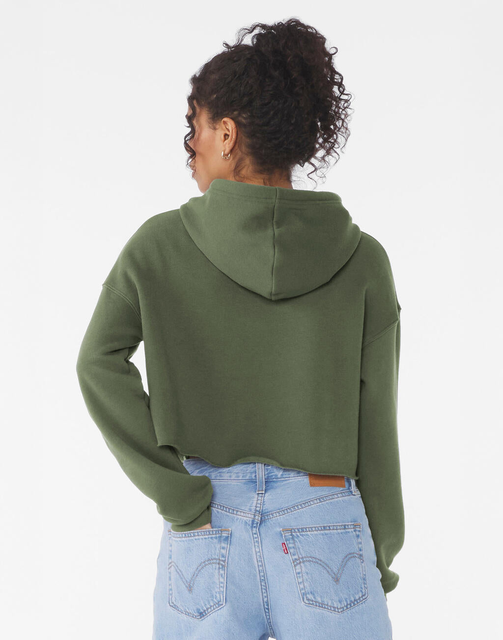 Cropped Fleece Hoodie