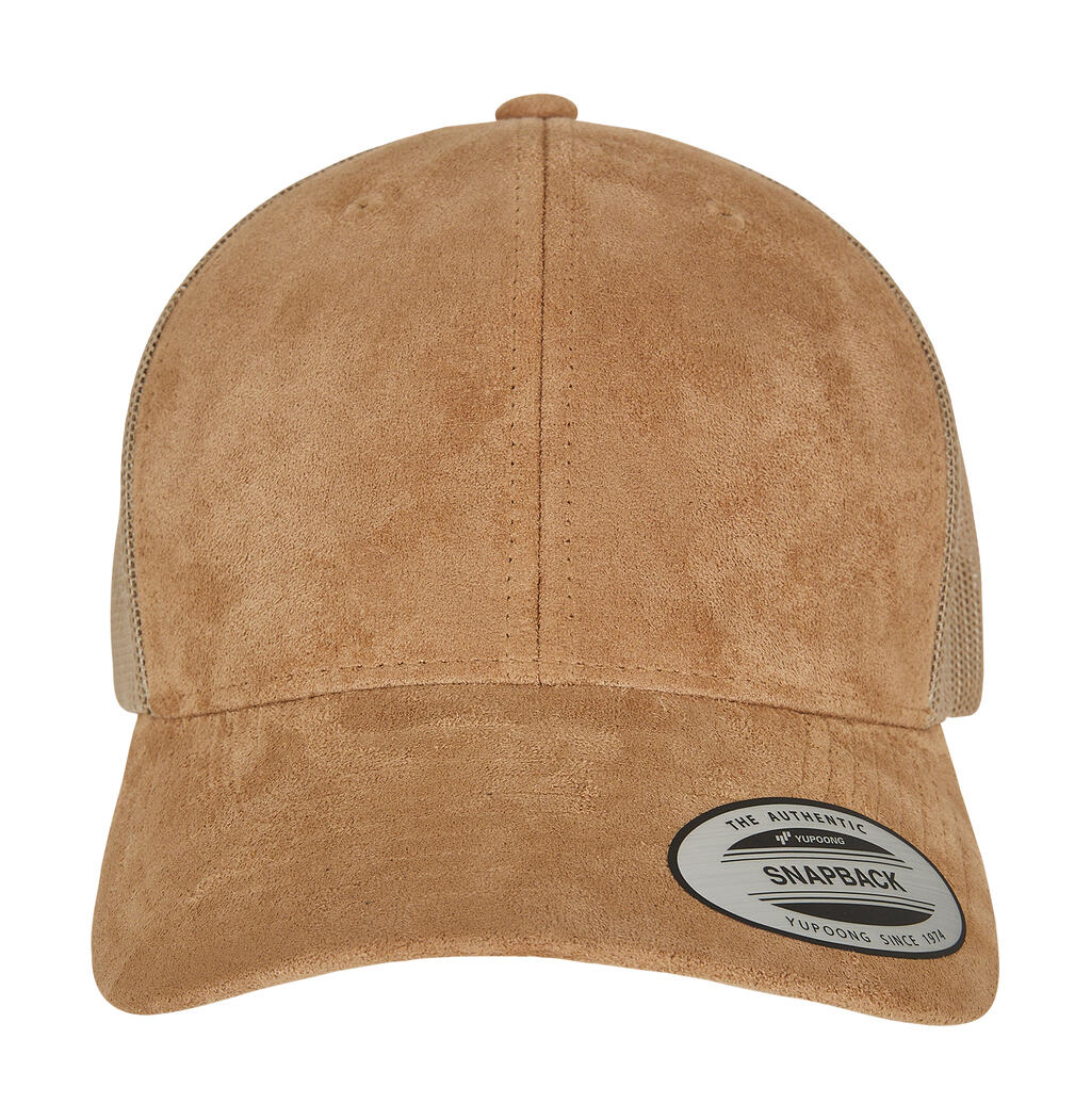 Suede Leather Trucker Cap