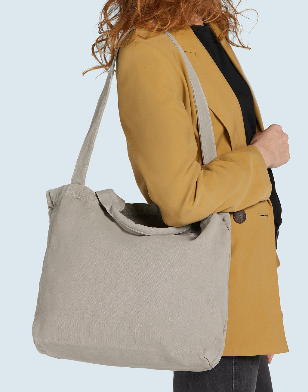 Zipped Canvas Shopper