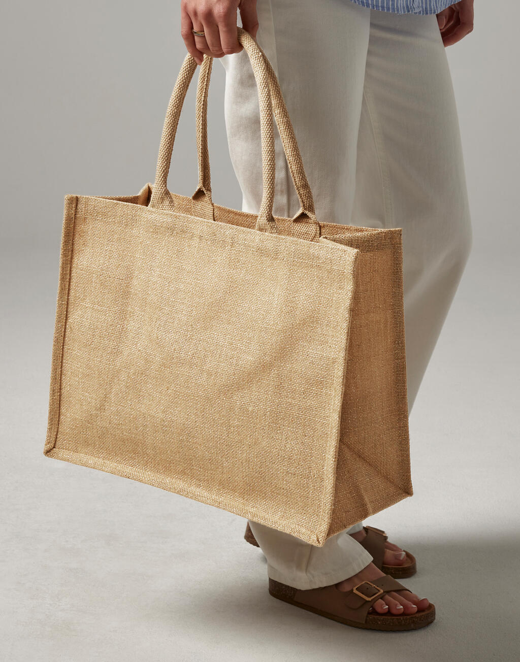 Shimmer Jute Shopper