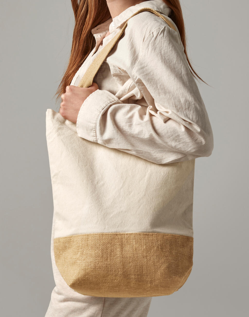 Jute Base Canvas Shopper