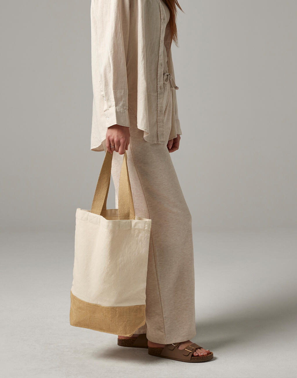 Jute Base Canvas Shopper