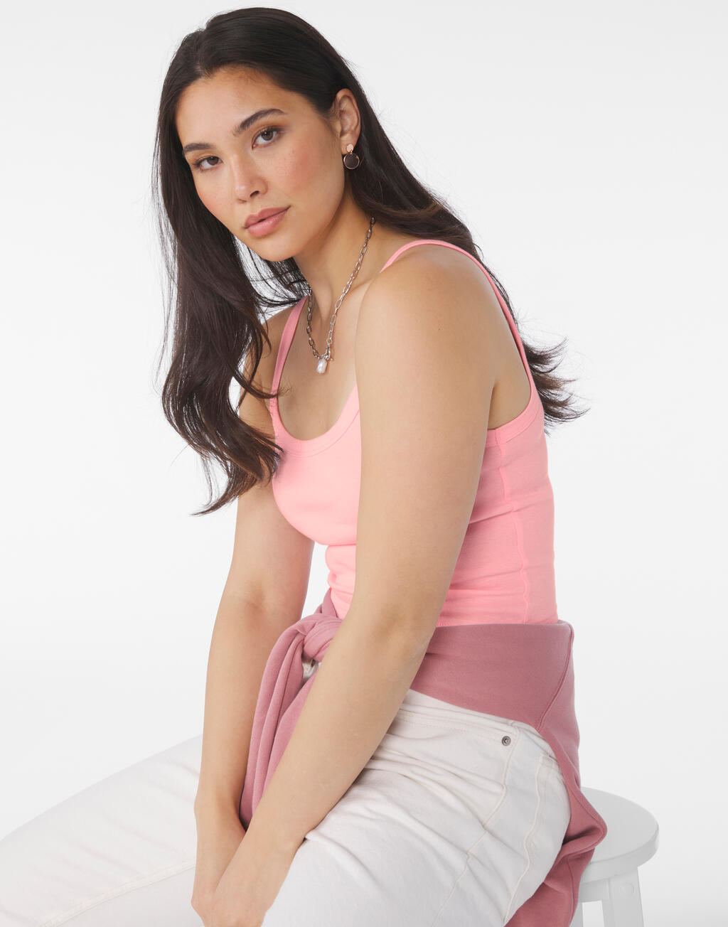 Micro Rib Spaghetti Strap Tank