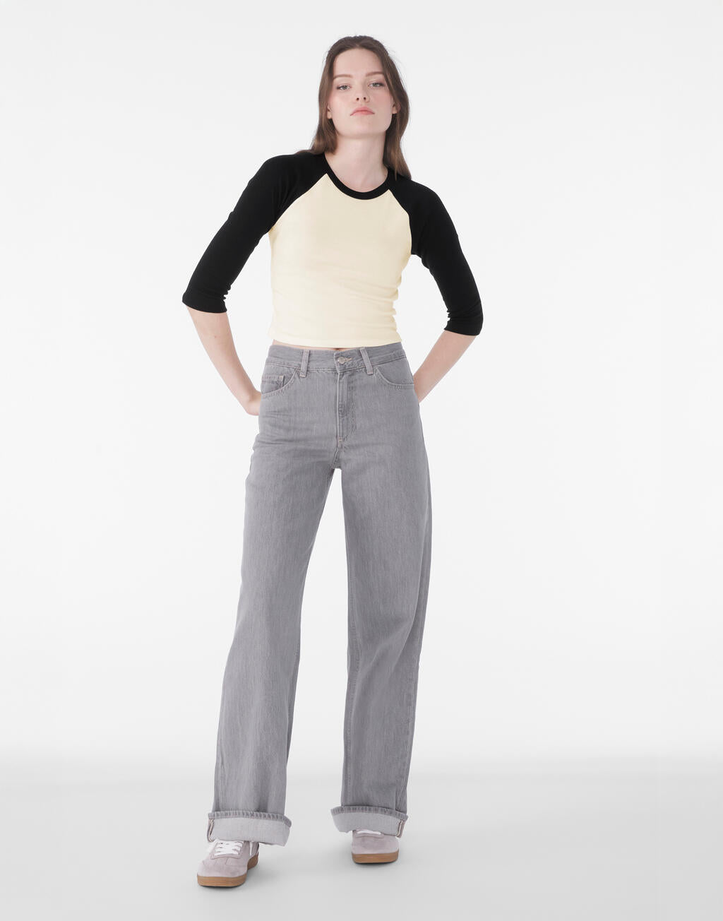 Micro Rib 3/4 Raglan Tee