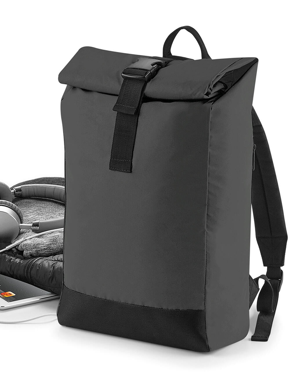 Reflective Roll-Top Backpack