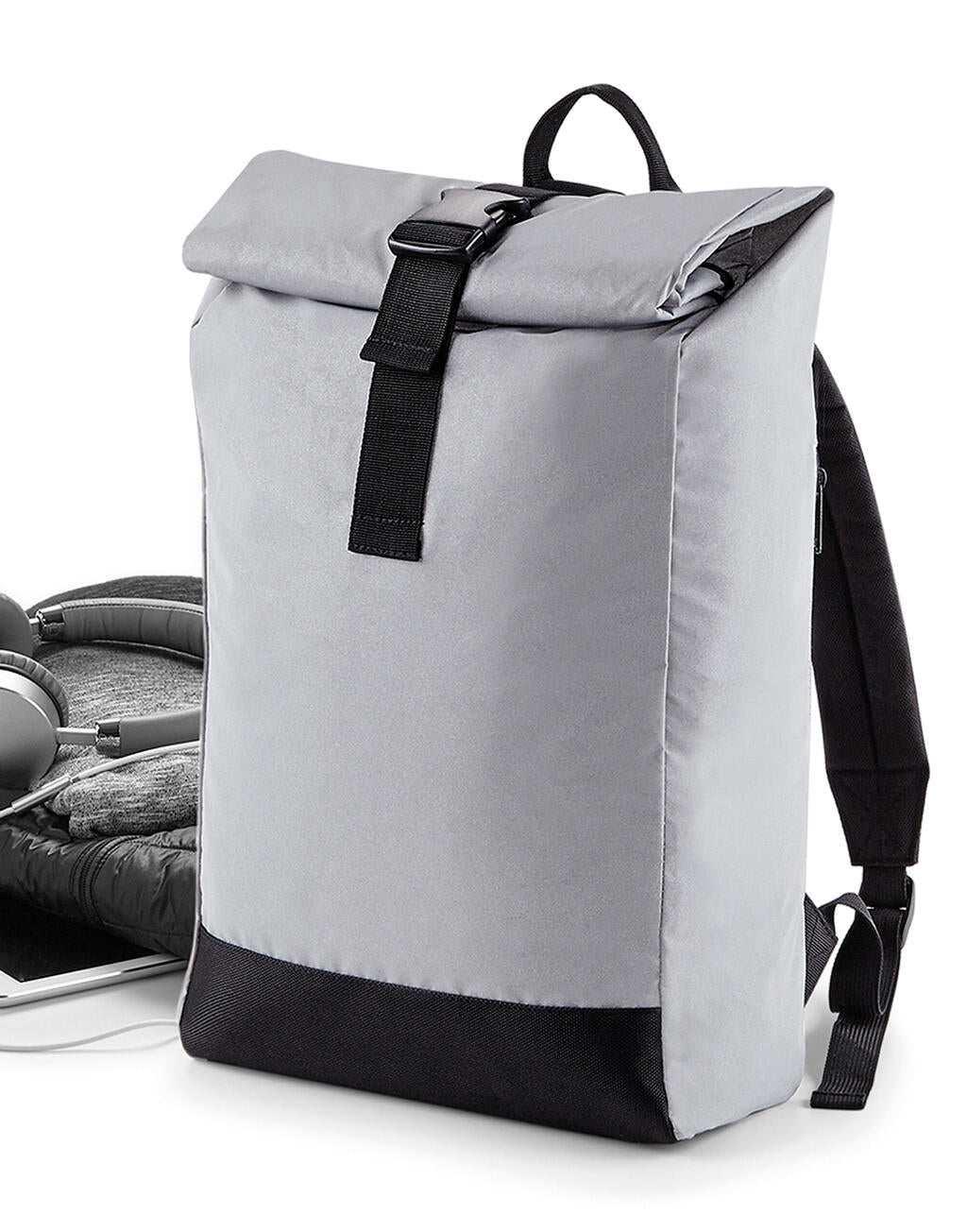 Reflective Roll-Top Backpack