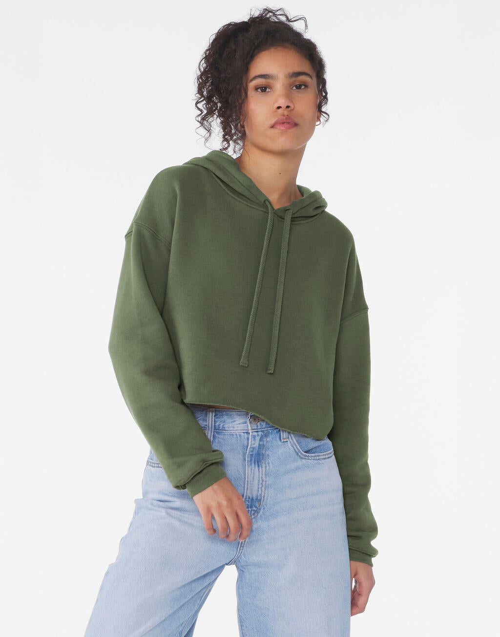 Cropped Fleece Hoodie
