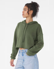 Cropped Fleece Hoodie