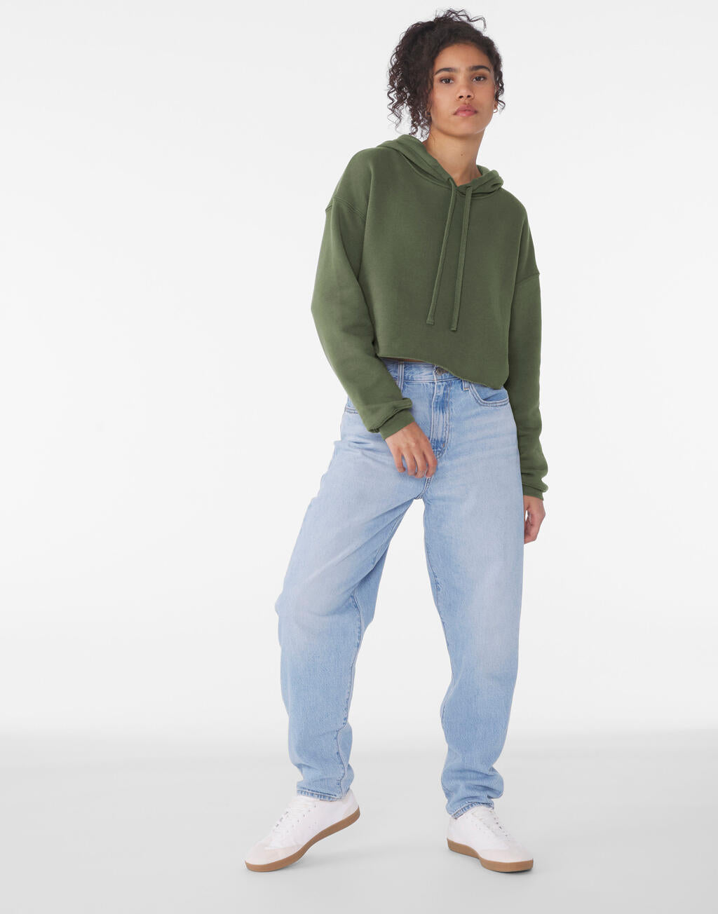 Cropped Fleece Hoodie