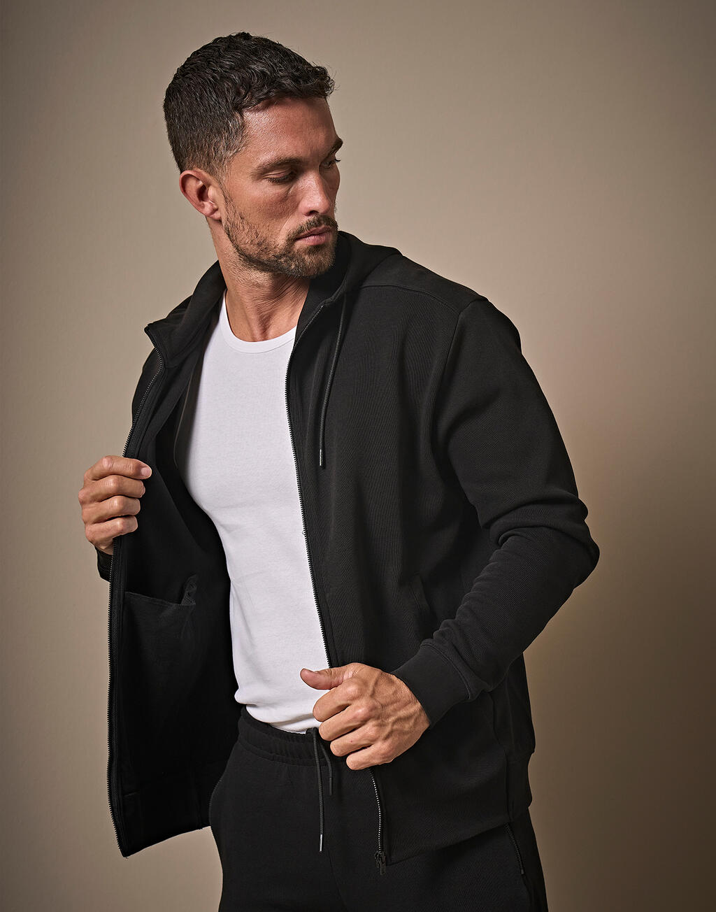 Ribbed Interlock Hoodie
