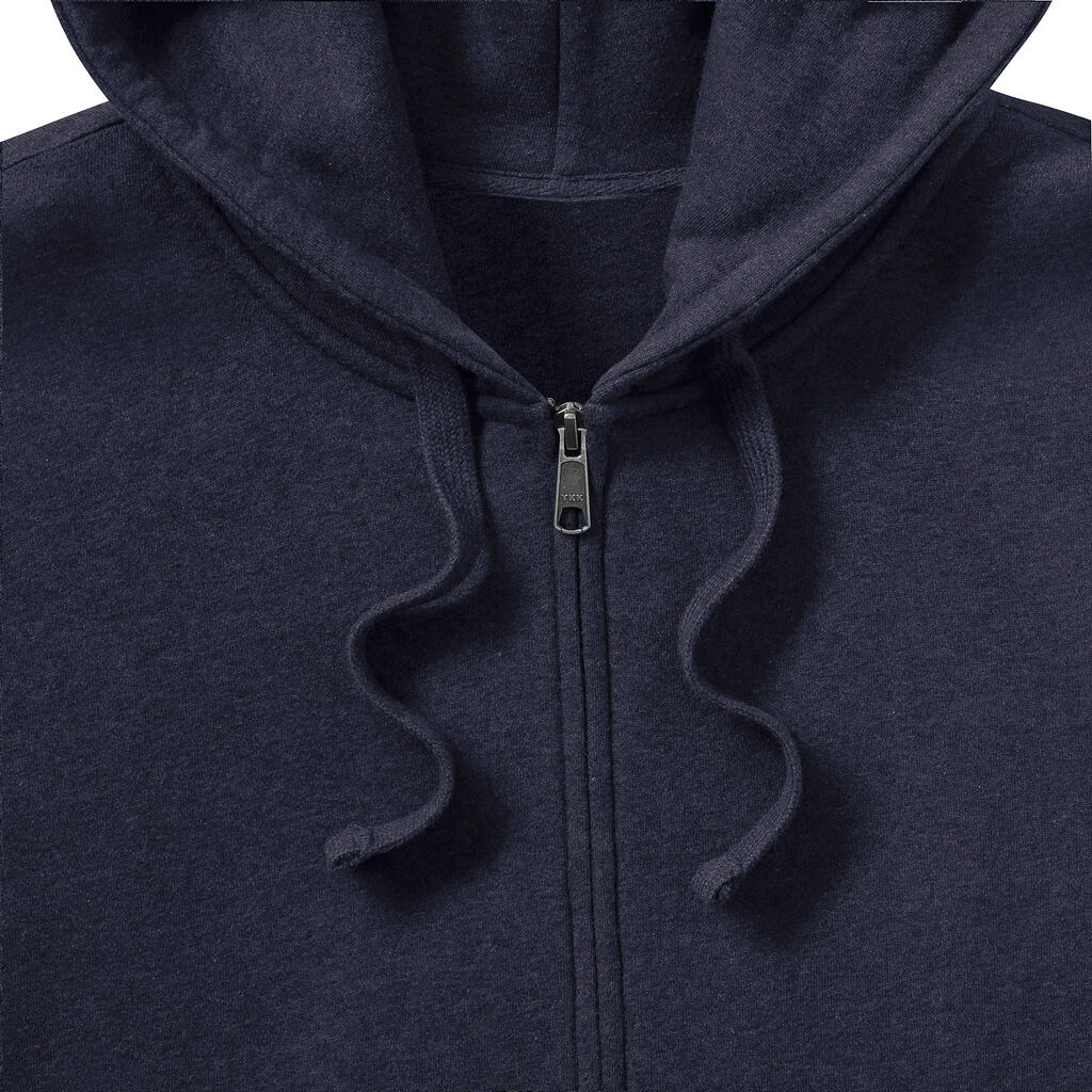 Authentic Melange Zipped Hood Sweat