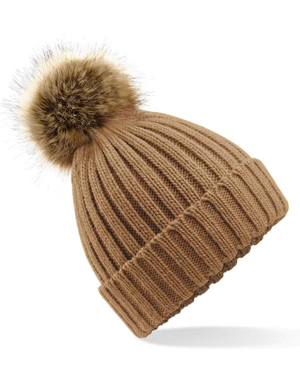 Fur Pop Pom Beanie