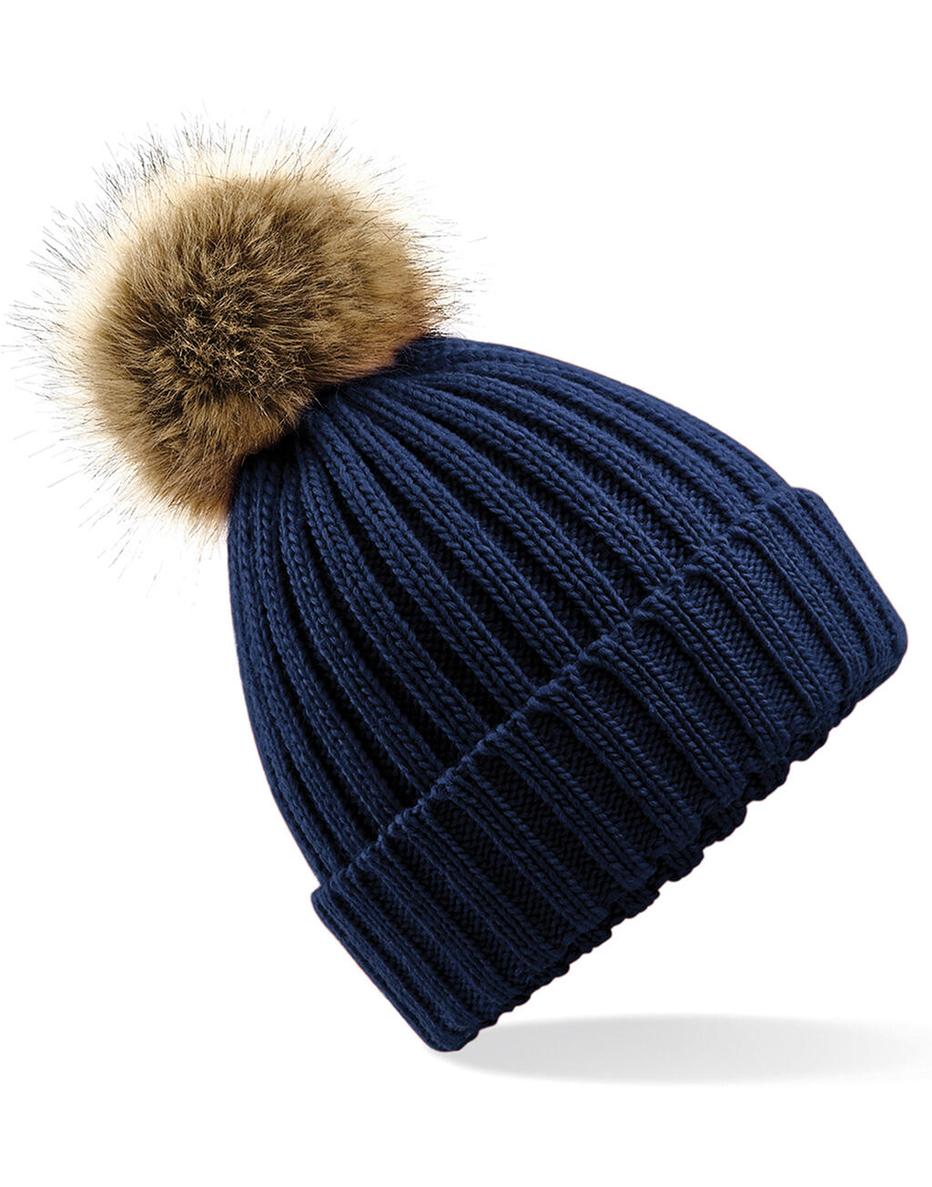 Fur Pop Pom Beanie