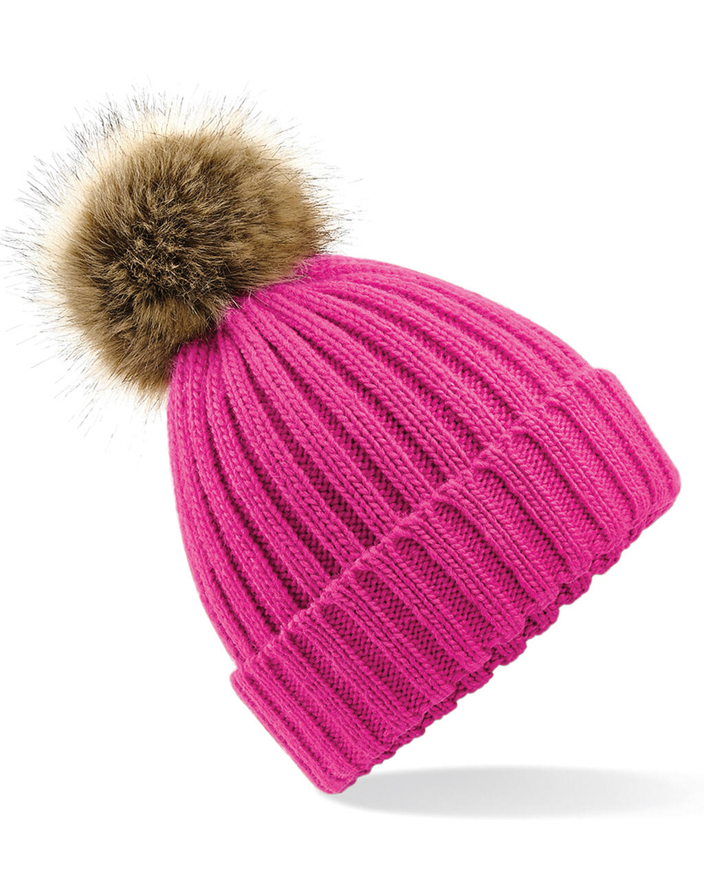 Fur Pop Pom Beanie
