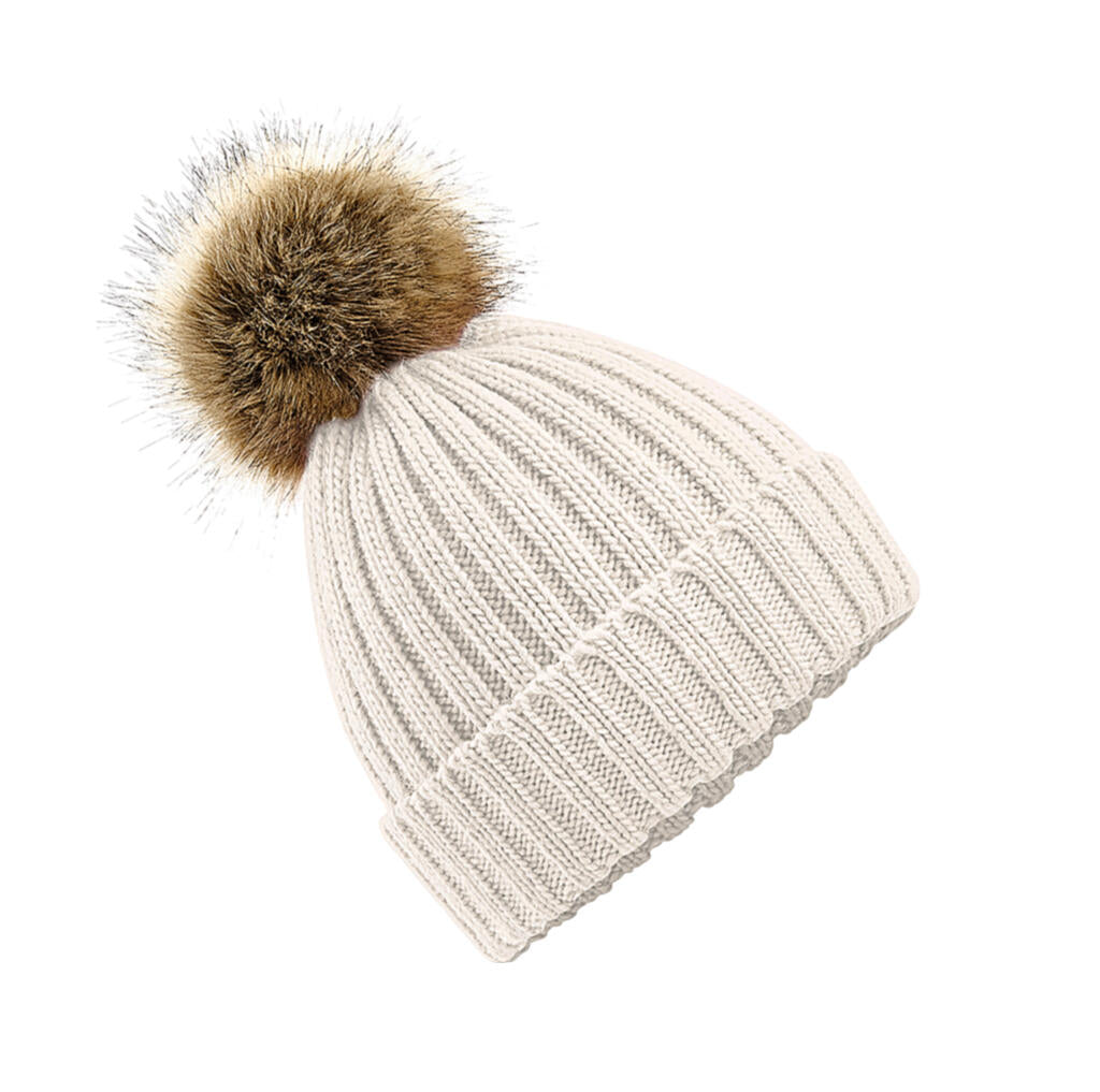 Fur Pop Pom Beanie