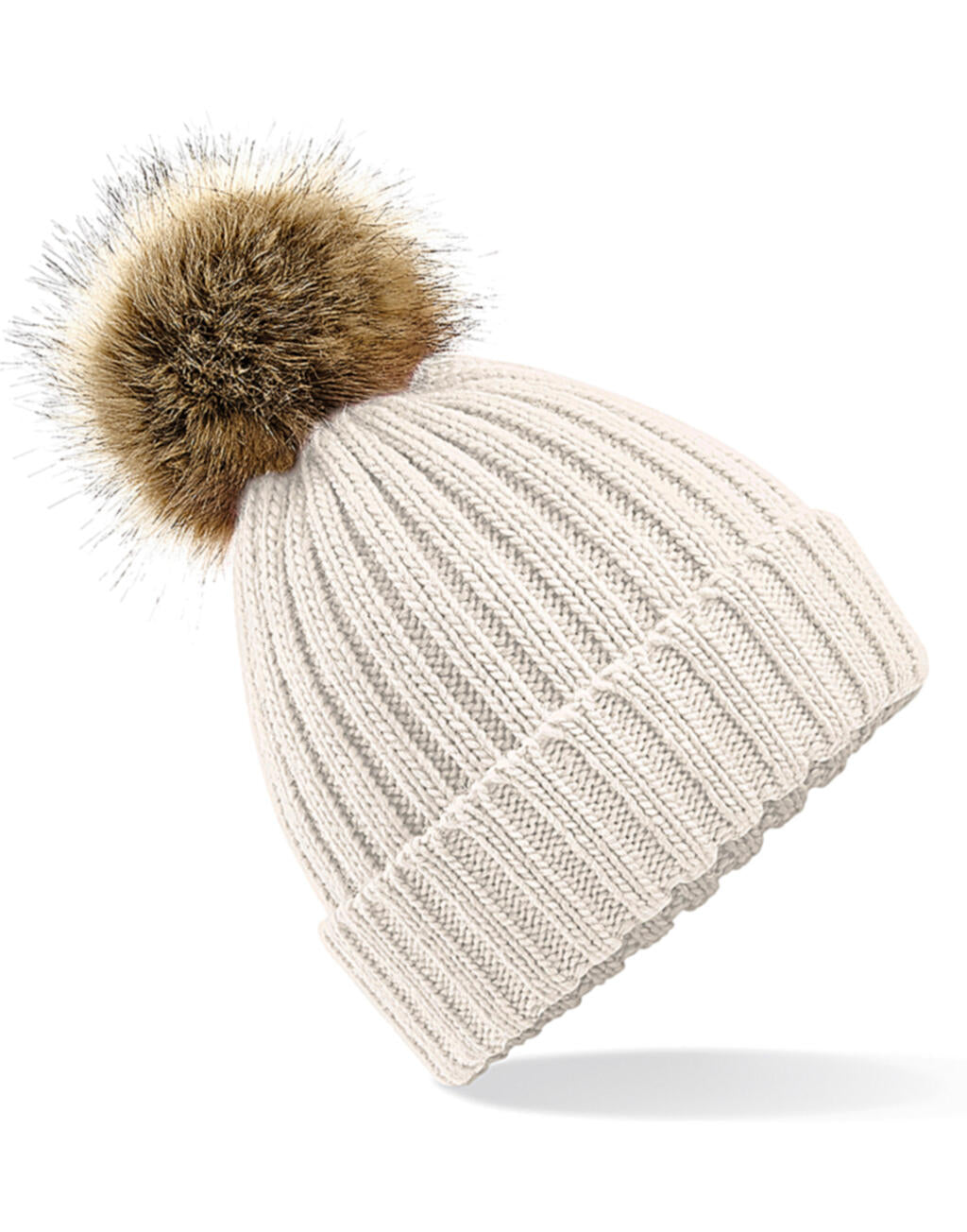 Fur Pop Pom Beanie