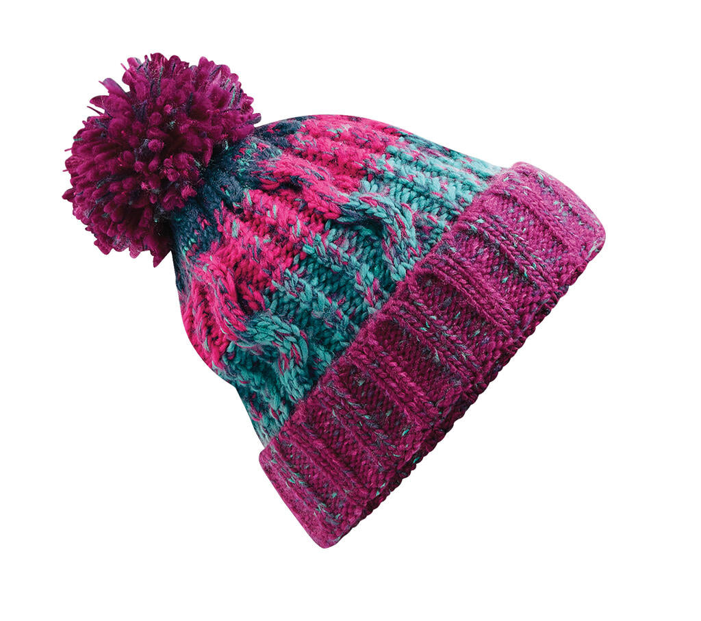 Corkscrew Pom Pom Beanie
