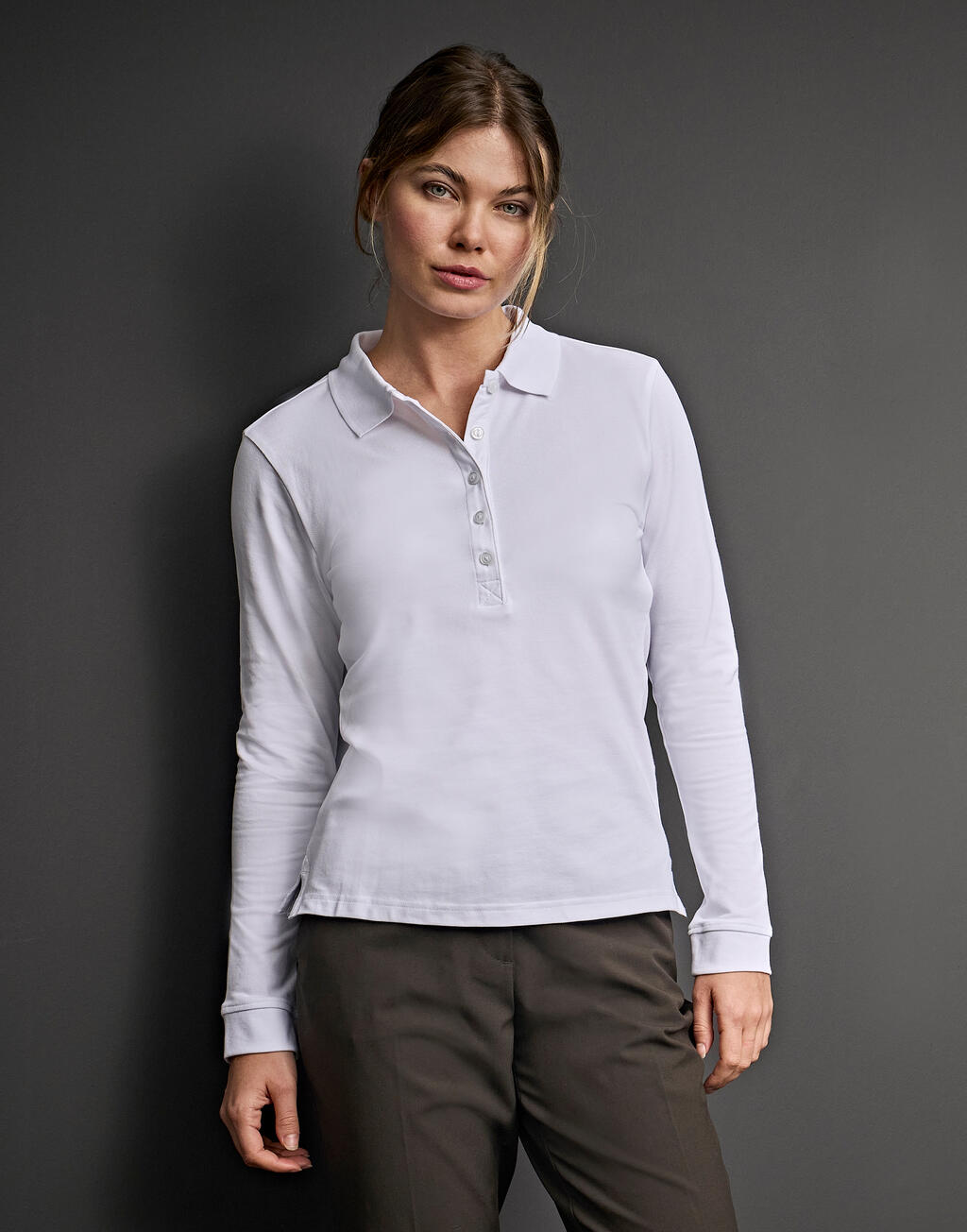 Luxury LS Stretch Polo