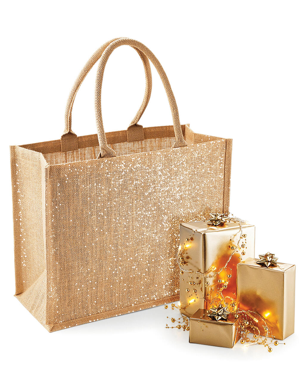 Shimmer Jute Shopper