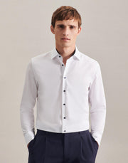 Contrast Patch Business Shirt