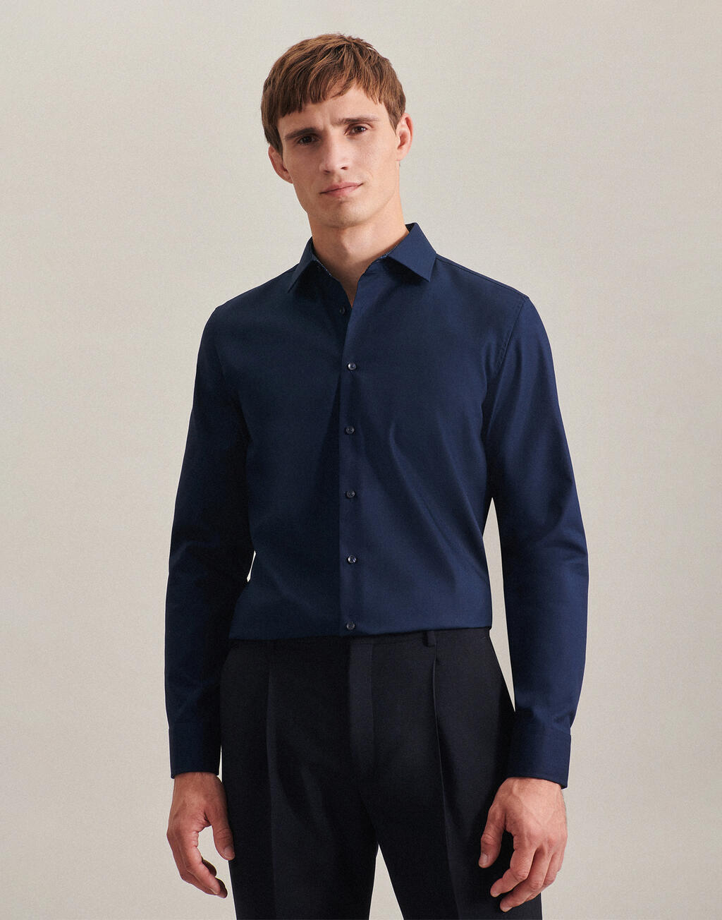 Contrast Patch Business Shirt