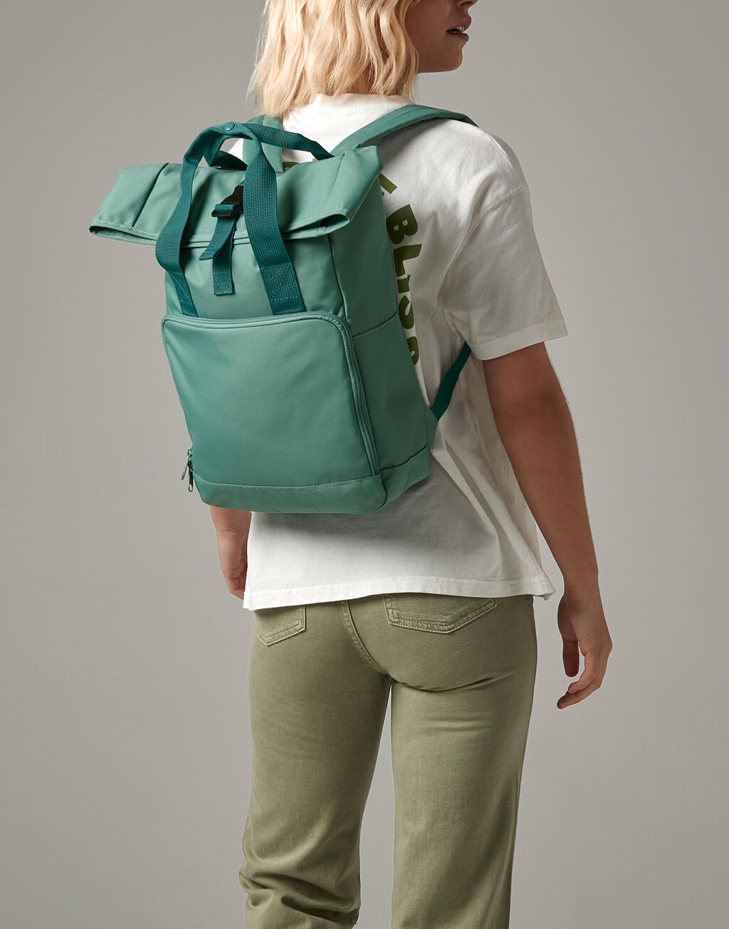 Recycled Twin Handle Roll-Top Backpack