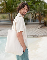 Gestreifte Baumwolltasche