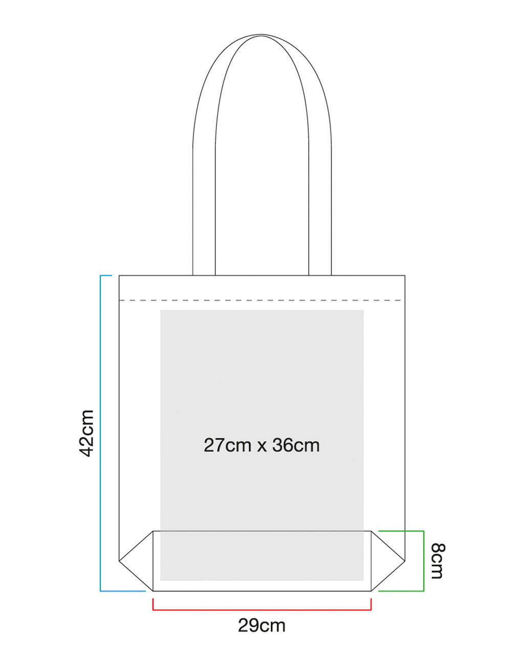 Gestreifte Baumwolltasche