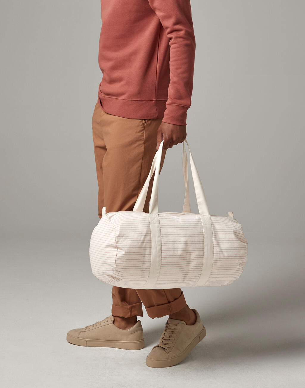 Gestreifte Baumwoll-Tasche