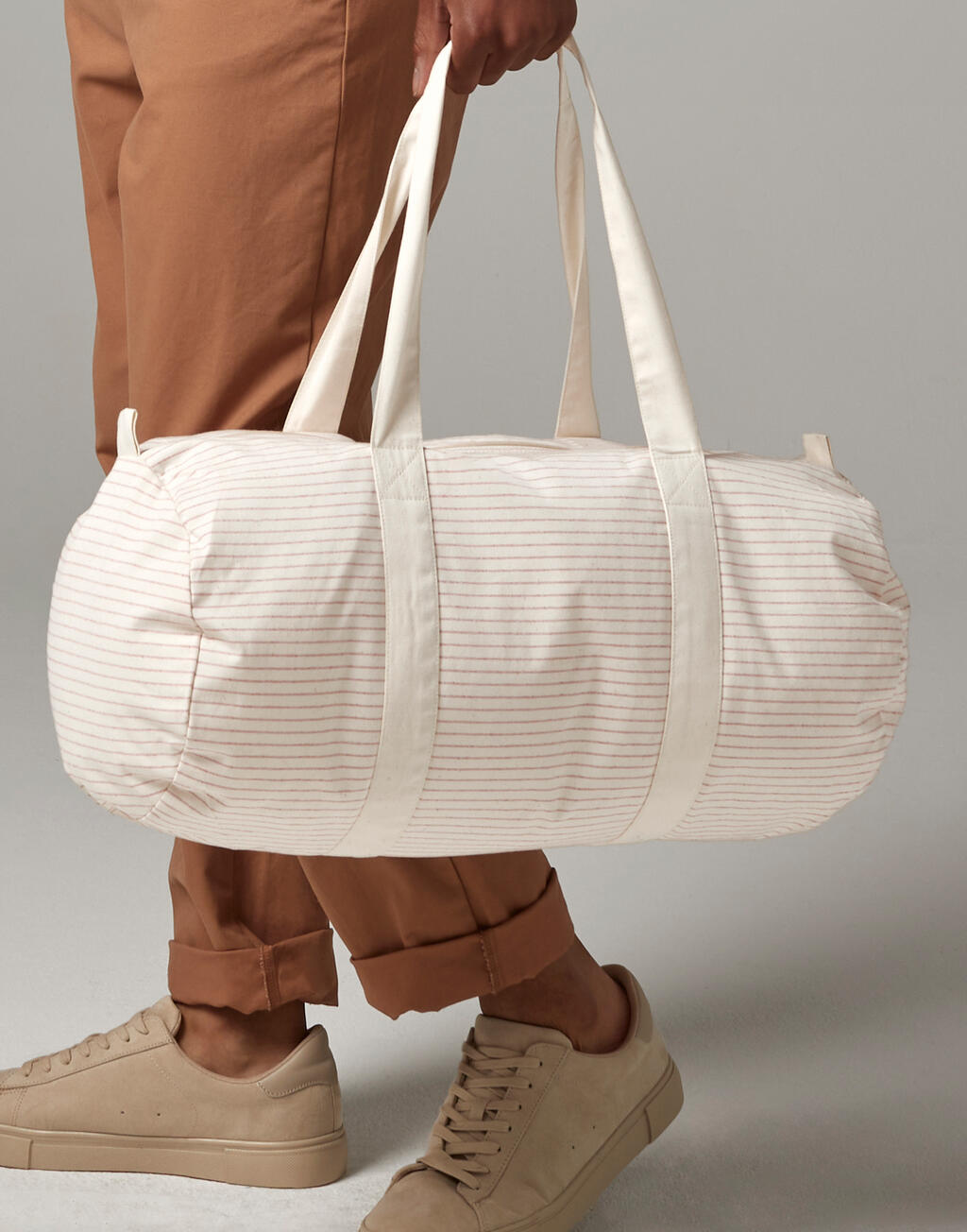 Gestreifte Baumwoll-Tasche