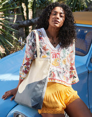 Organic Cotton Wave Print Tote