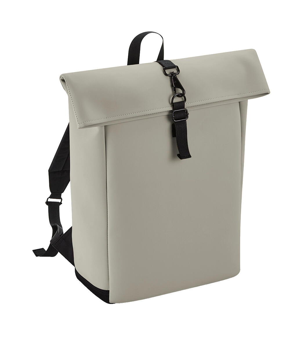 Matte PU Rolltop Backpack