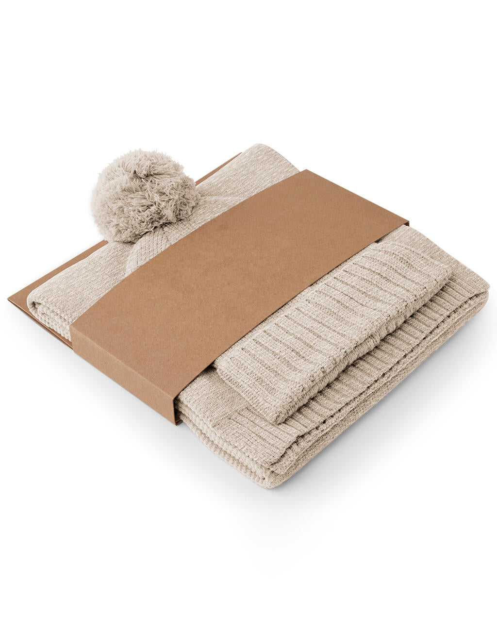 Strickschal und Beanie Set
