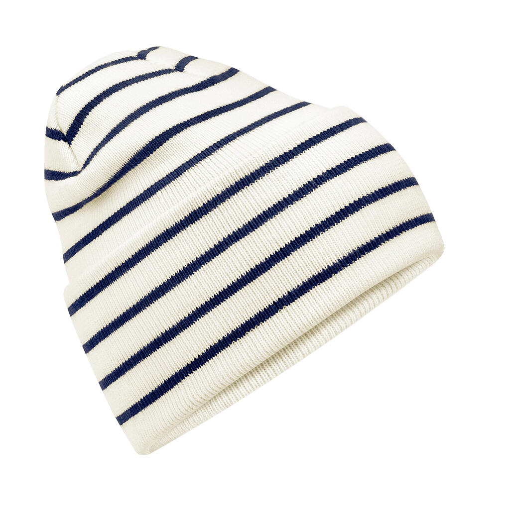 Deep Cuffed Striped Beanie