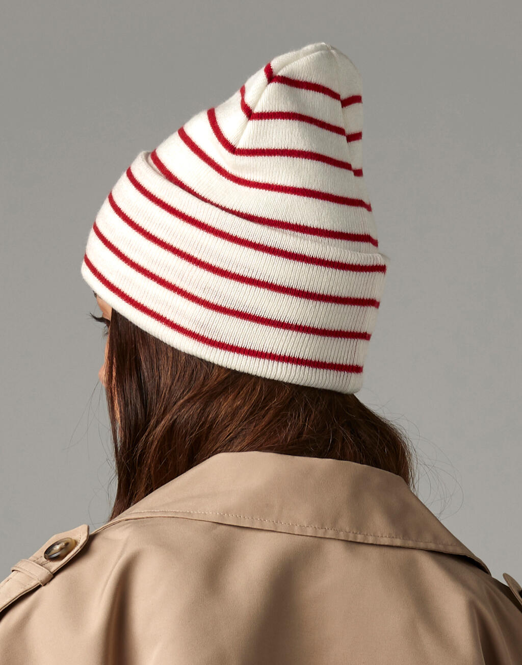 Deep Cuffed Striped Beanie