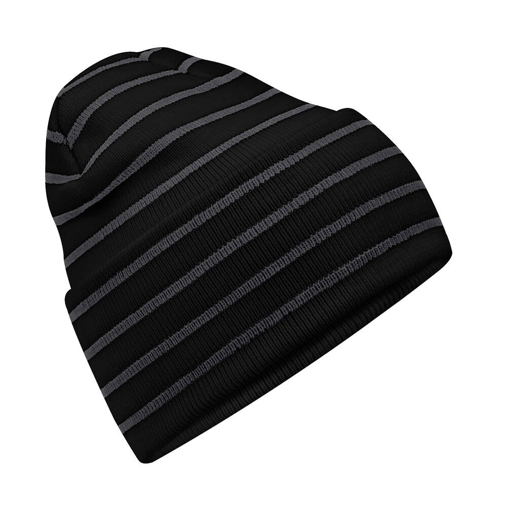 Deep Cuffed Striped Beanie